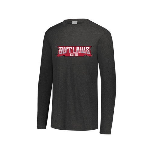 [FTLCUBBK-AXS-LOGO2] Decker Men's Tri-Blend T-Shirt - Long Sleeve (Adult XS, Black, Logo 2)