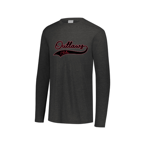 [FTLCUBBK-AXS-LOGO3] Decker Men's Tri-Blend T-Shirt - Long Sleeve (Adult XS, Black, Logo 3)