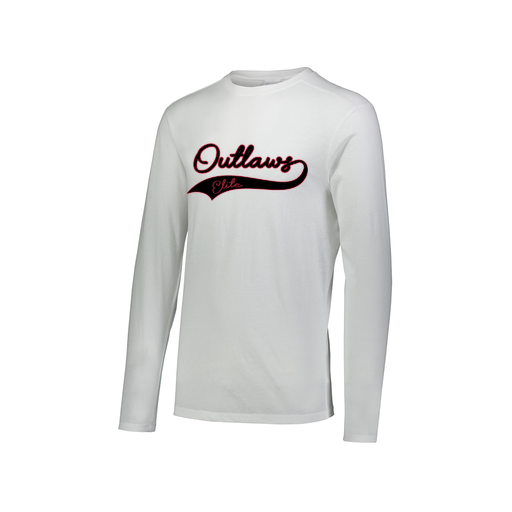 [FTLCUBWH-AXS-LOGO3] Decker Men's Tri-Blend T-Shirt - Long Sleeve (Adult XS, White, Logo 3)