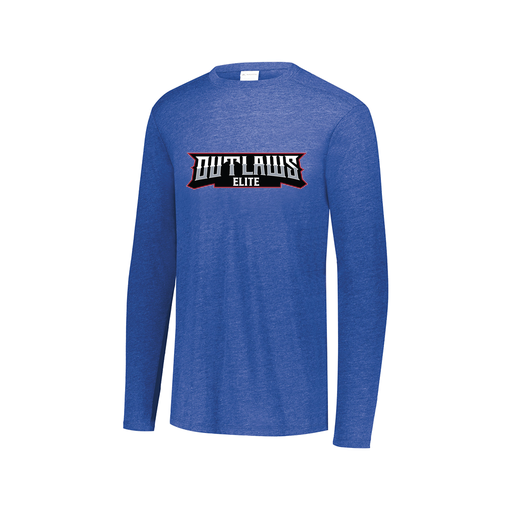 [FTLCUBRY-AXS-LOGO1] Decker Men's Tri-Blend T-Shirt - Long Sleeve (Adult XS, Royal, Logo 1)
