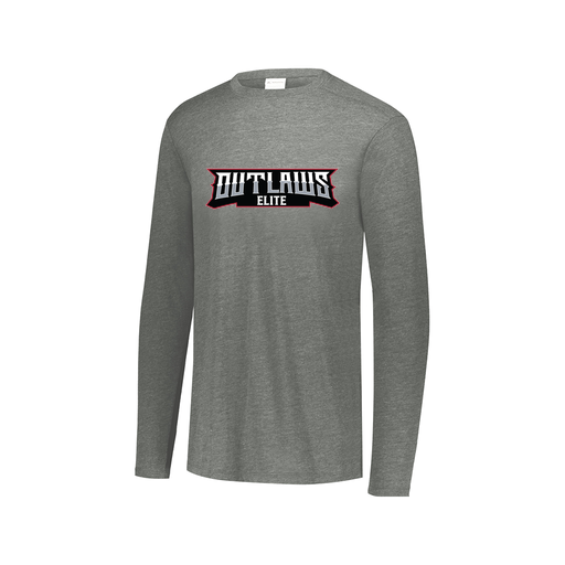 [FTLCUBGY-AXS-LOGO1] Decker Men's Tri-Blend T-Shirt - Long Sleeve (Adult XS, Gray, Logo 1)