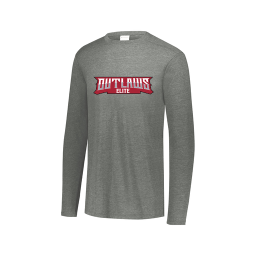 [FTLCUBGY-AXS-LOGO2] Decker Men's Tri-Blend T-Shirt - Long Sleeve (Adult XS, Gray, Logo 2)