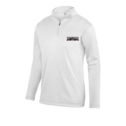 [FOLQFFWH-AS-LOGO1] Decker Men's FlexFleece 1/4 Zip (Adult S, White, Logo 1)