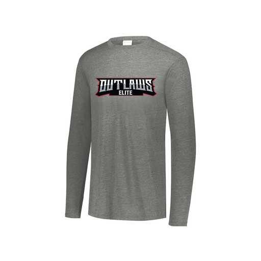 [FTLCUBGY-YS-LOGO1] Decker Youth Tri-Blend T-Shirt - Long Sleeve (Youth S, Gray, Logo 1)